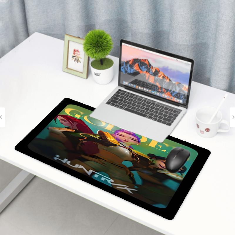 KPop Demon Hunters Print Mouse Pad, Anti‑Slip Desktop keyboard Mat, for PC Laptop Gaming Working Daily Use, Cool Festival Surprise Gift