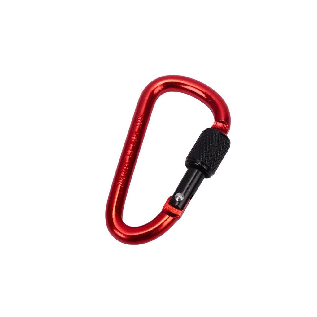 Outdoor Aluminum Alloy D-Shaped Carabiner Quickdraw No. 6 with Locking Keyring Backpack Buckle Wind Rope Clip