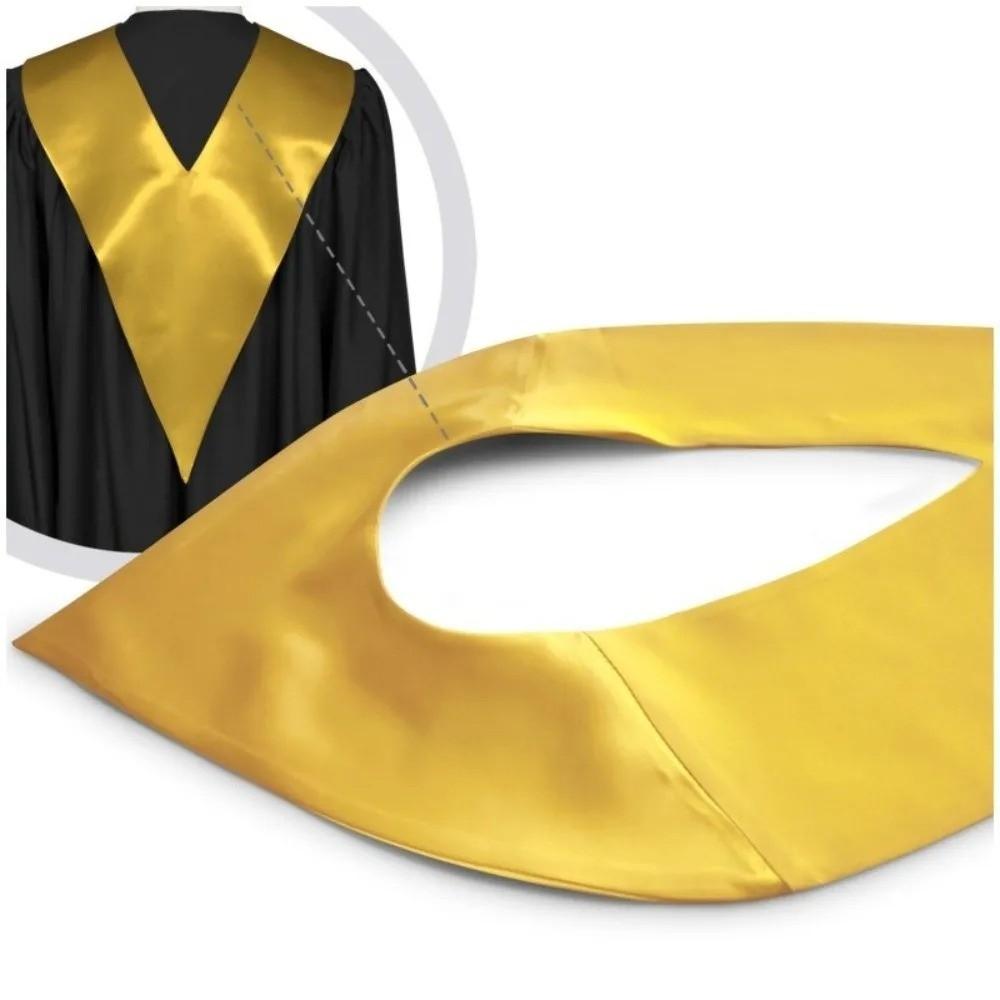 Solid Color Doctoral Stole Plain Academic Celebration Accessories Graduation Stole Adult Kids
