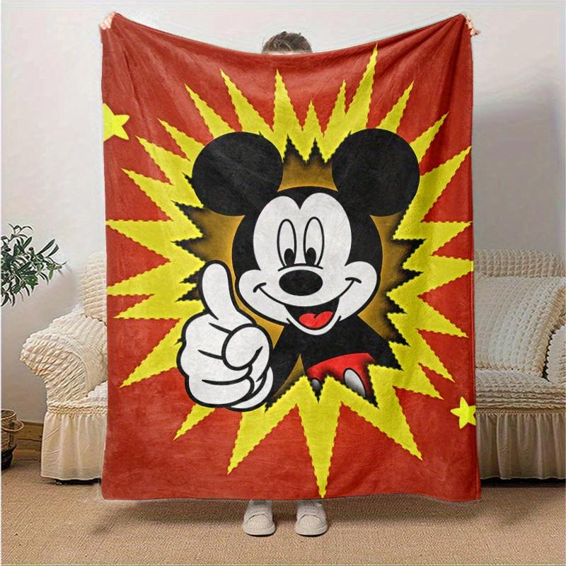 1pc, Mickey Mouse Themed Blanket, Seasonal Decorative Throw for Home Use, Soft Flannel Throw Blanket, Versatile & Cozy for Bedroom, Living Room, Trave