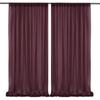 2pcs 5ft X10ft Chiffon Backdrop Curtains, 2 Layer Sheer Fabric Backdrop Drapes Drapes for Bridal Shower Wedding Arch Party Decor
