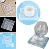 Pendant Agate Silicone Cup Mad Coaster Mold Jewelry Making Mould Epoxy Resin Casting Molds Square