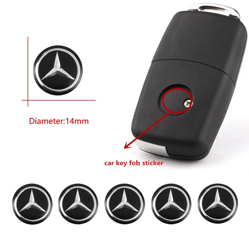 GLC GLB 5/10 шт. Аксессуар-логотип для автомобильного пульта ДУ Наклейки-эмблемы для Mercedes Benz AMG W206 W204 W205 W212 W213 W221 W222 W223 W25