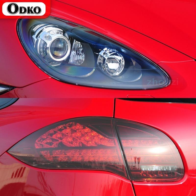 For Porsche Cayenne 2011-On 958 Car Headlight Tint Black Protective Film Taillight Transparent TPU Sticker Accessories