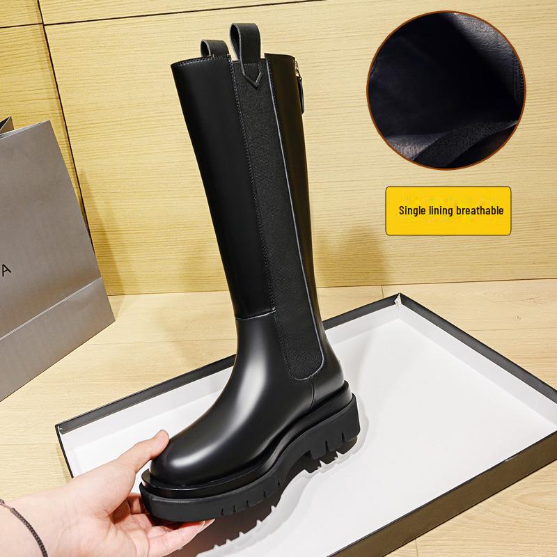 Женские зимние ботинки 2025 года на толстой подошве с меховой подкладкой