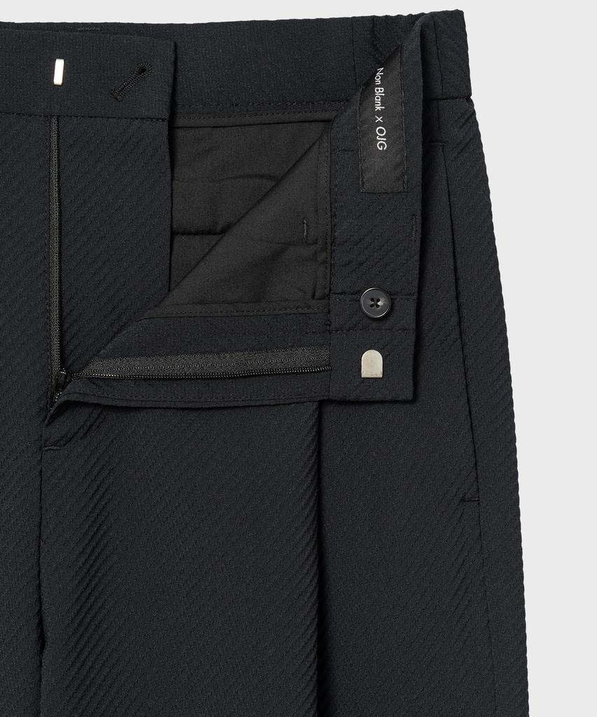 NONBLANK [Summer] Seersucker Embossed Loose Fit Pants_Dark Navy