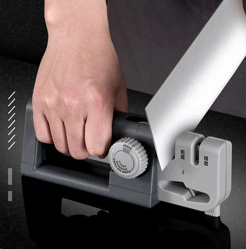 Новая точилка для ножей, регулируемый угол, 3 этапа, инструмент для заточки ножниц, ручная быстрая точилка для ножей, шлифовальная машина, точильный камень для ножей