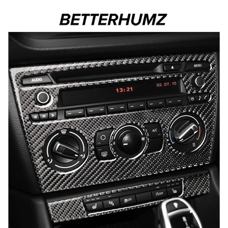 bftws1 For BMW X1 E84 2011-2015 Carbon Fiber Center Console Gear CD Door Panel Trim Sticker Decoration Car Interior Tuning Accessories