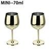 Новый мини-стакан из нержавеющей стали объемом 70 мл для коктейлей, креативный металлический бокал для бара, ресторана, бокал для шампанского, бокал для красного вина, барная посуда, чашка