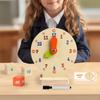 Teaching Clock for Kids Practice Educational Kindergarten Wooden Math Manipulatives