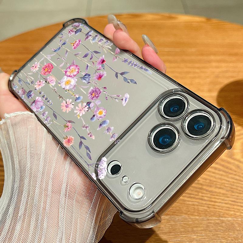 Delicate Garden Print Design For iPhone 17 Air 16 15 14 Pro Max 13 12 11 ShockProof TPU Soft Case Cover