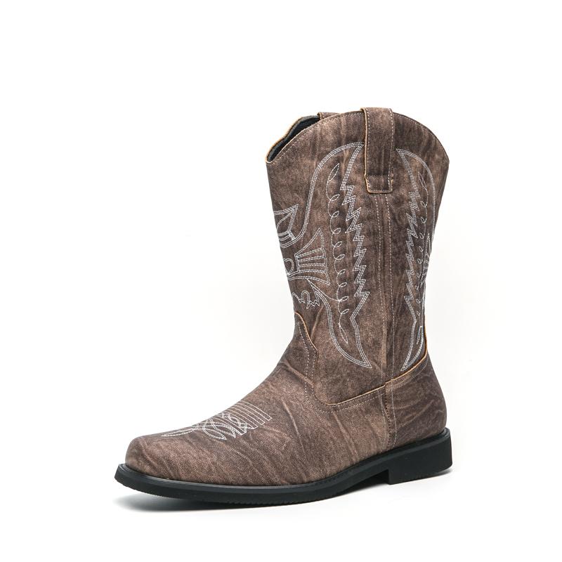 Hot High Top Men's Boots Classic and Fashionable Design Styles Outdoor Motorcycle Daily Trendy Youth Cowboy Leather Shoes