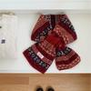 Шарф-платок женский осенне-зимний, короткий, жаккардовый, с узором "Fair Isle" (Остров Фэйр), теплый, универсальный, высококачественный, для защиты шеи