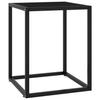 Black Coffee Table with Black Glass 40 x 40 x 50 cm