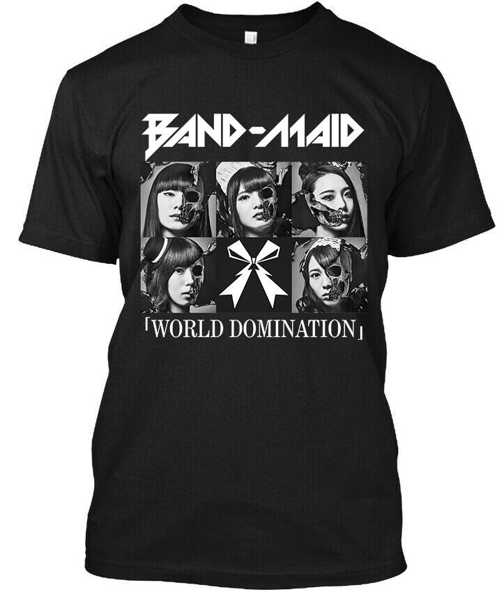 Band-Maid Мировое Господство Японская Хэви-метал Поп-рок Группа Футболка S-5XL