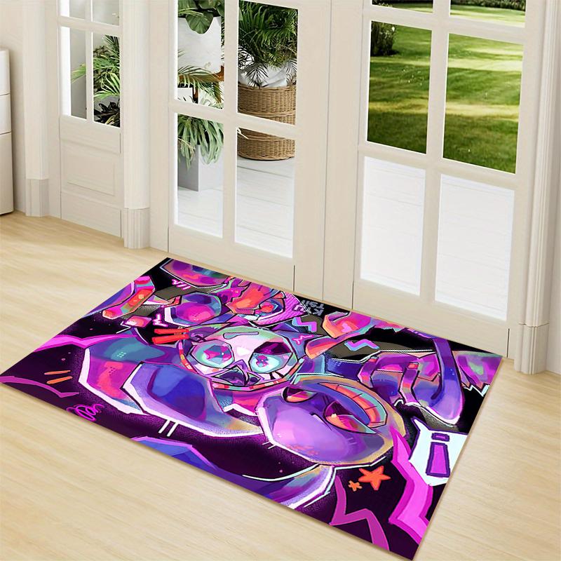 Purple Creatures Space Carpet Rug Soft Washable Antislip Home Living Room Sofa Mats Personalized Christmas Rug