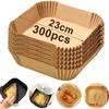 50-300 шт. Бумага для выпечки для аэрофритюрницы, для тарелки для барбекю, круглая подкладка для противня, 16-23 см, одноразовые бумажные вкладыши для AirFryer, маслостойкие