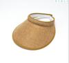Летняя соломенная шляпа с пустым верхом для женщин, пляжная солнцезащитная козырек, женская ручная работа, защита от ультрафиолета, большие полевые солнцезащитные шляпы