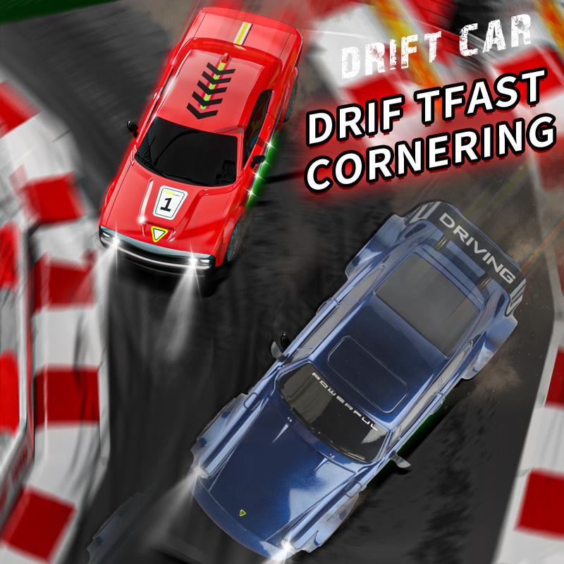 1/20 Полномасштабная радиоуправляемая машина Соревновательная 2,4G 4WD 15 км/ч со светом Пульт дистанционного управления Дрифт-гоночный автомобиль Игрушки для детей Подарки на день рождения