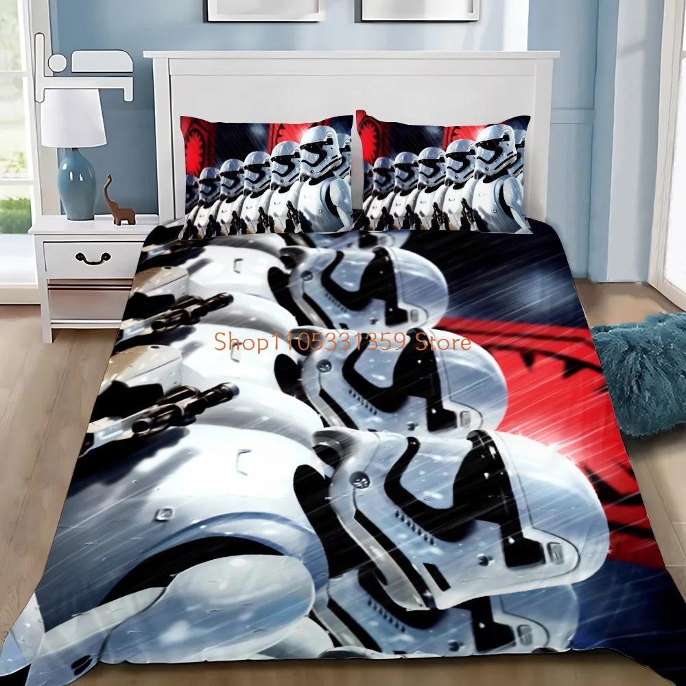Мультяшный постельный комплект W-Wars S-Stars Для Детей и Взрослых, 3D Печать Пододеяльник Наволочка Queen King Покрывало Подходящее