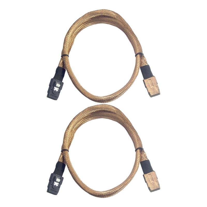 R6FF SFF-8087 to SFF-8087 Internal Cable with Shielded Copper for Card Hard Drive Cage and NAS Build Backplanes