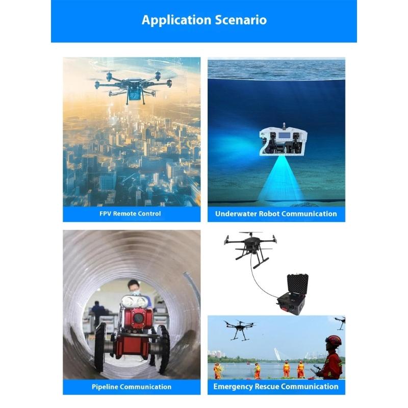 Fiber Optics Signal Converters Module For Drones Communication With Interfaces And UART/SBUS Compatibility