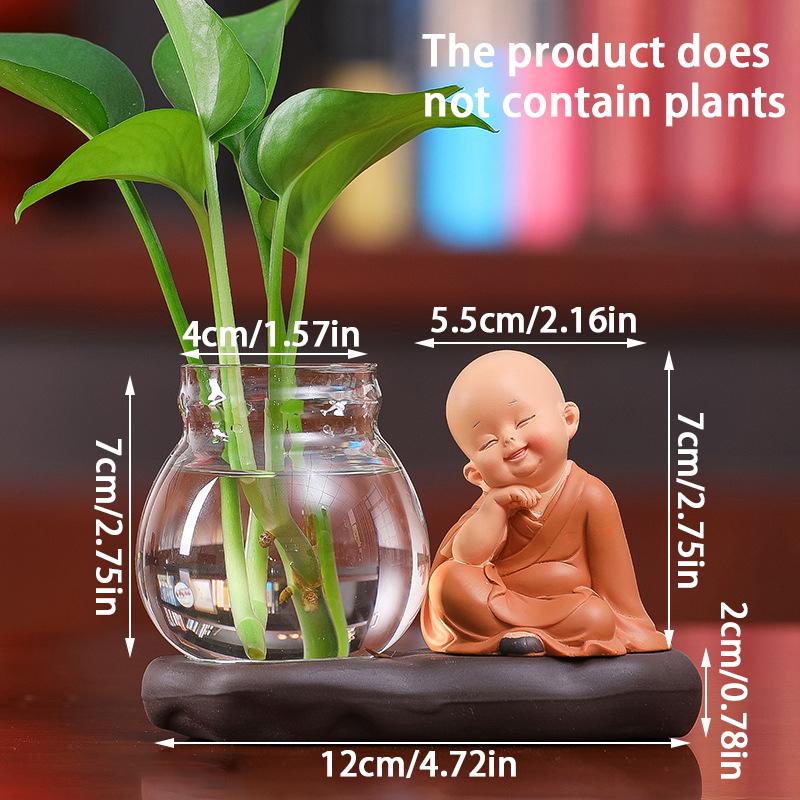 1 шт. офисная гидропоника ваза растение цветочный горшок цветочная композиция маленький монах стеклянная ваза домашняя милая
