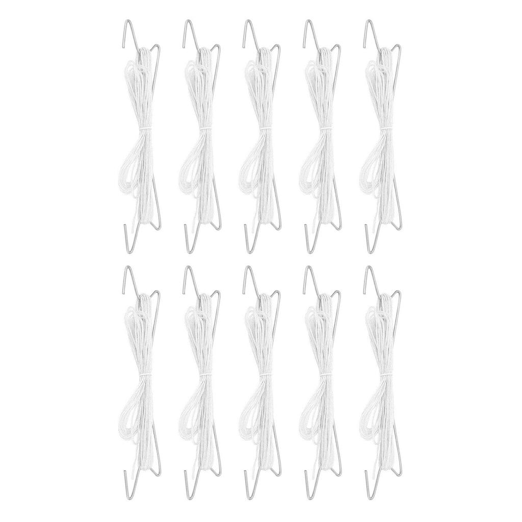 10PCS Tomato Support Hooks Iron Garden Plant Climbing Hooks with 10 Meters Twine to Prevent Tomatoes From Pinching Or Falling Off