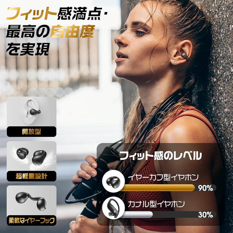 earphones bluetooth Wireless earphones [2024 Limit Breaking/Cutting Edge Bluetooth5.4] YEAHYO Open Ear earphone bluetooth wireless Evolution of bone