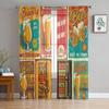 Beer Poster In Vintage Style With Grunge Textures Beer Chiffon Sheer Curtains Living Room Bedroom Window Voiles Tulle Curtain