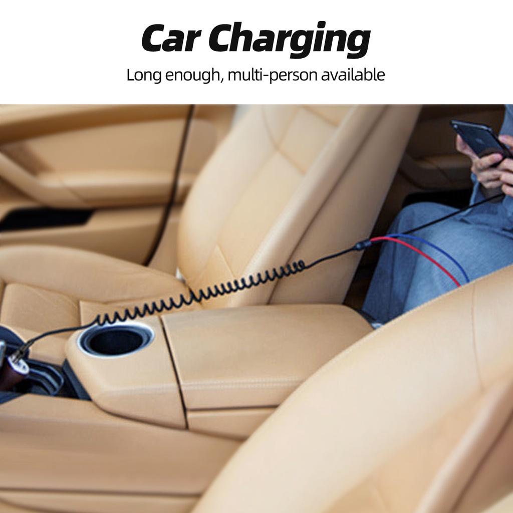 FONKEN Пружинный USB-кабель 3 в 1, кабель типа C 3A, кабель для зарядки Micro USB IOS 2,4A для Huawei Xiaomi Samsung