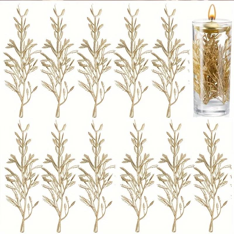 Имитация ветвей золотого дерева, плавающие свечи, центральное наполнение, украшение для свадебного банкета, пластиковые цветы