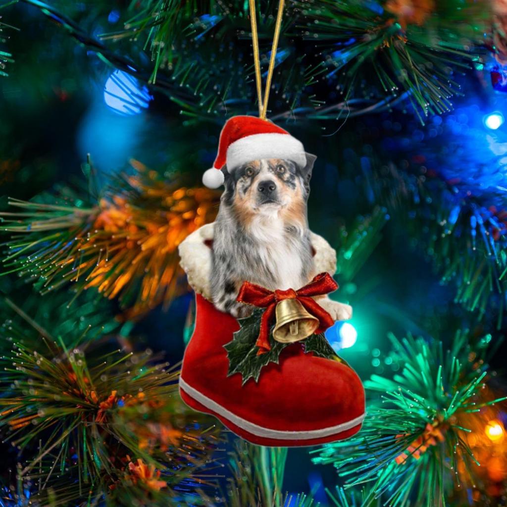 Dog Christmas Hanging Ornament Animal Pendant Crafts Xmas Tree Decoration for Festival