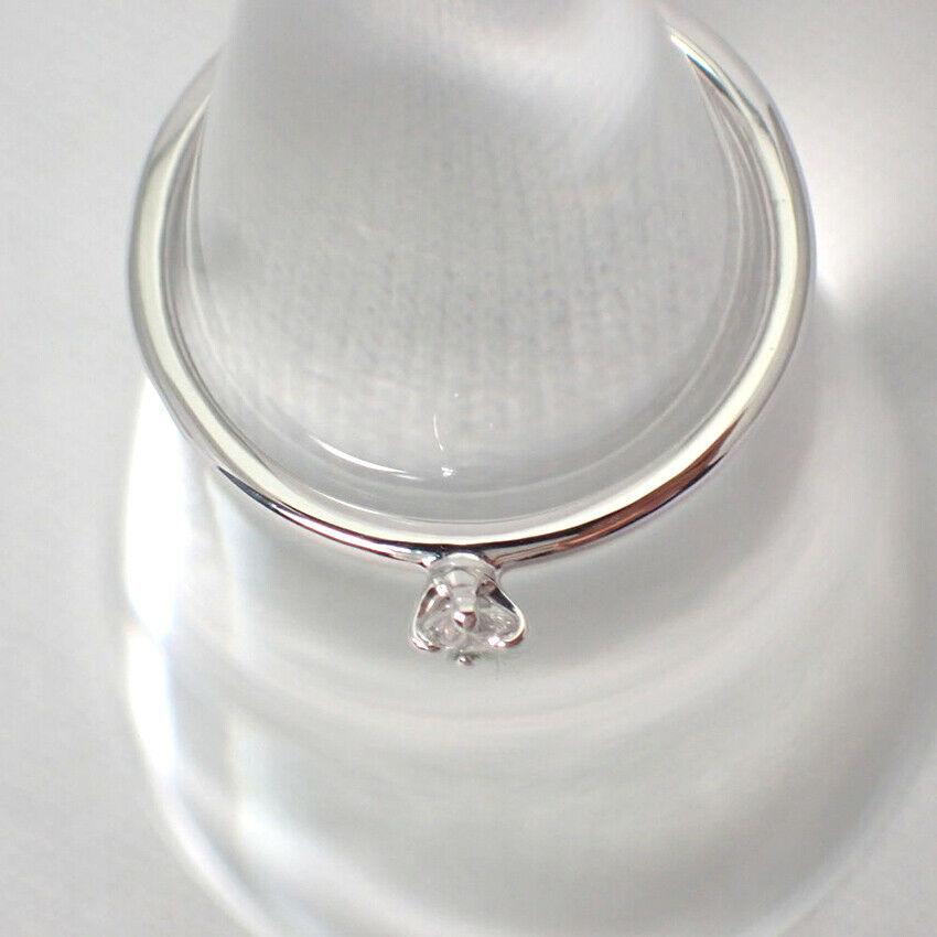 [New] K18WG Diamond Four-point Ring Size 7.5 [f3-6]