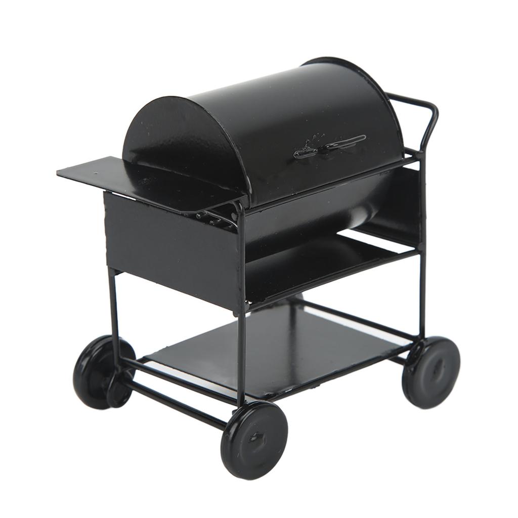 1 12 Кукольный домик Миниатюрный гриль для барбекю Мини-модель гриля для барбекю Модель духовки Украшение для радиоуправляемой машины Модель тележки для барбекю