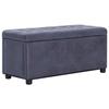 VidaXL Storage Pouf 87.5 Cm Grey Faux Suede