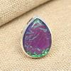 Фиолетовый австралийский тройной опал, драгоценный камень, ювелирные изделия из стерлингового серебра 925 пробы, красивое кольцо ручной работы