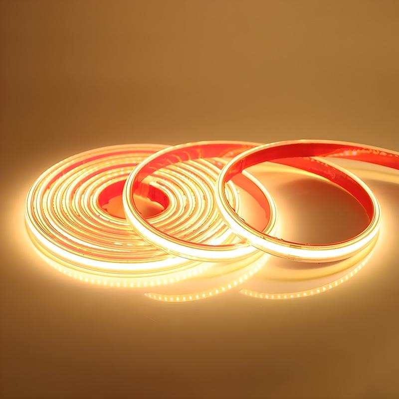 Светодиодная лента COB 220 В с клейкой основой, вилкой питания ЕС, RA 90, высокой плотности, водонепроницаемая IP65, гибкая светодиодная лента
