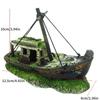 1PC Aquarium Fish Tank Landscape Landscaping Pirate Wreck Ship Decor Resin Boat Ornament Accessories Decoration