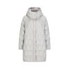 JIUZI Yadan Style Hooded Mid-Length White Goose Down Jacket