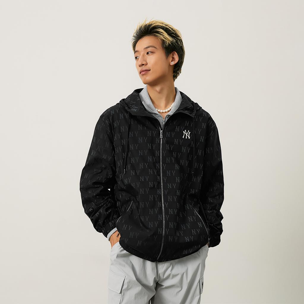 New MLB MONOGRAM Series New York Yankees Team 24FW Jacket Unisex Black 3AWJM0444-50BKS