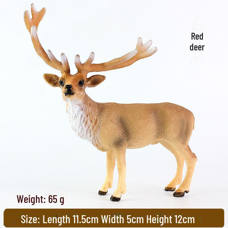 Игрушки-модели диких животных: Гепард, антилопа гну, северный олень, благородный олень, кенгуру, волк – твердые пластиковые украшения для детей
