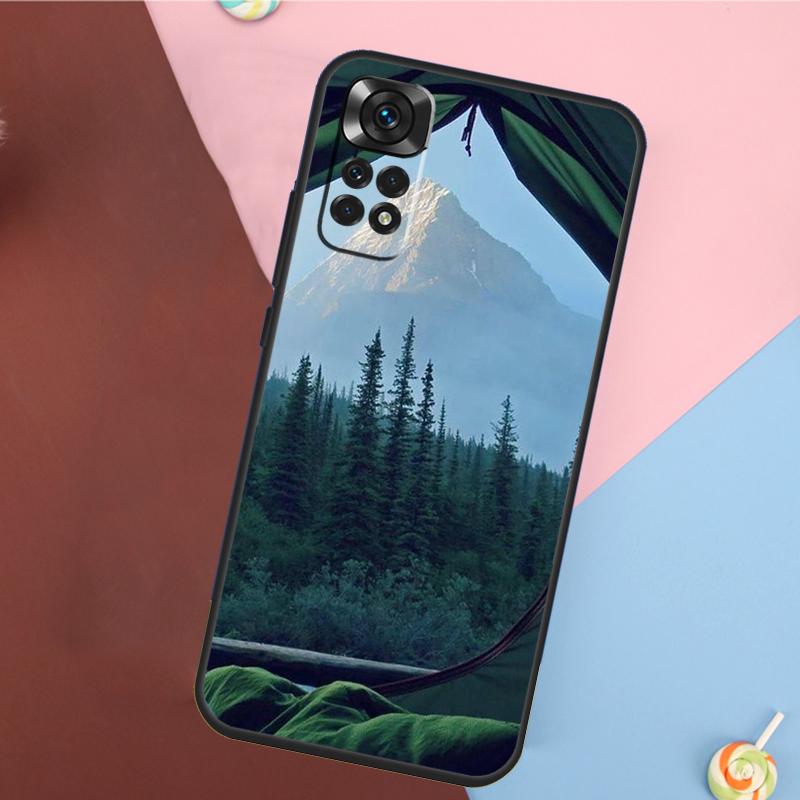 Чехол для Xiaomi Redmi Note 13 14 Pro 12 11 9 10 9S 10S 11S 12S Redmi 14C 10C 12C 13C с рисунком 'Кемпинг Природа Горы'