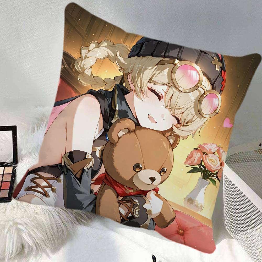 Jahoda Genshin Impact Game Pillow Case Square Pillow Bedroom Sofa Leisure Comfort Cushion Car Home Decoration