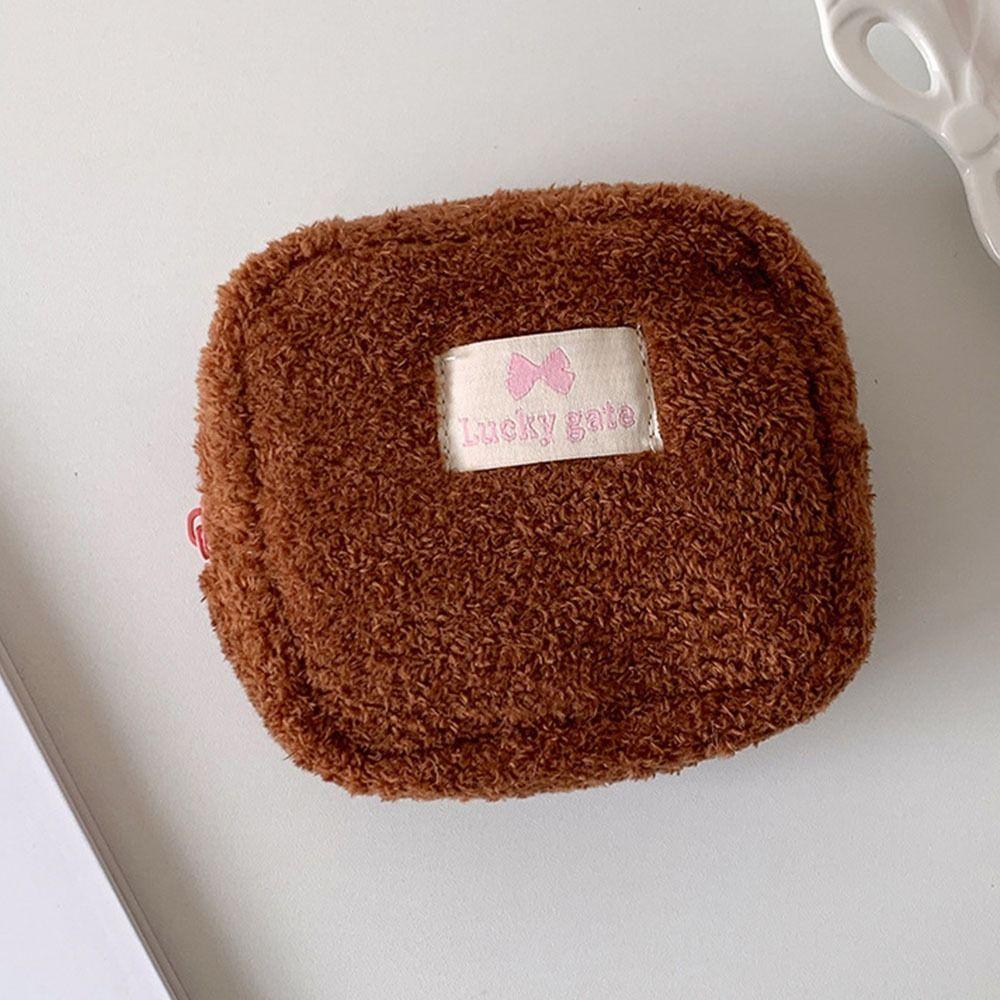 INS Trendy Cosmetic Bag Креативная мини-сумка для макияжа для девочек Мягкий кошелек для монет Дорожное хранение косметики