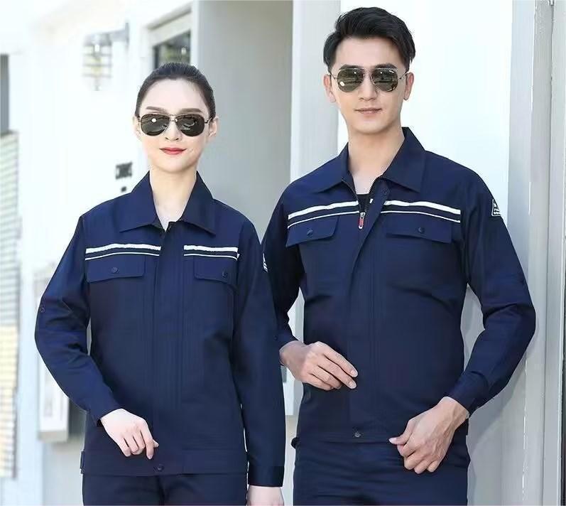 Унисекс Рабочая одежда с длинным рукавом, антистатическая, со светоотражающими полосами для весны, лета, осени – Идеально для автозаправочных станций и нефтехимической промышленности.