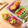 2/4Pcs Lunch Dividers Dish Cups Salad Dressing Containers Reusable Resin Kids Bento Box Dividers