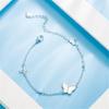 Tassel Chain White Shell Butterfly Charm Bracelet for Women Girls Elegant Party Wedding Birthday Fashion Jewelry