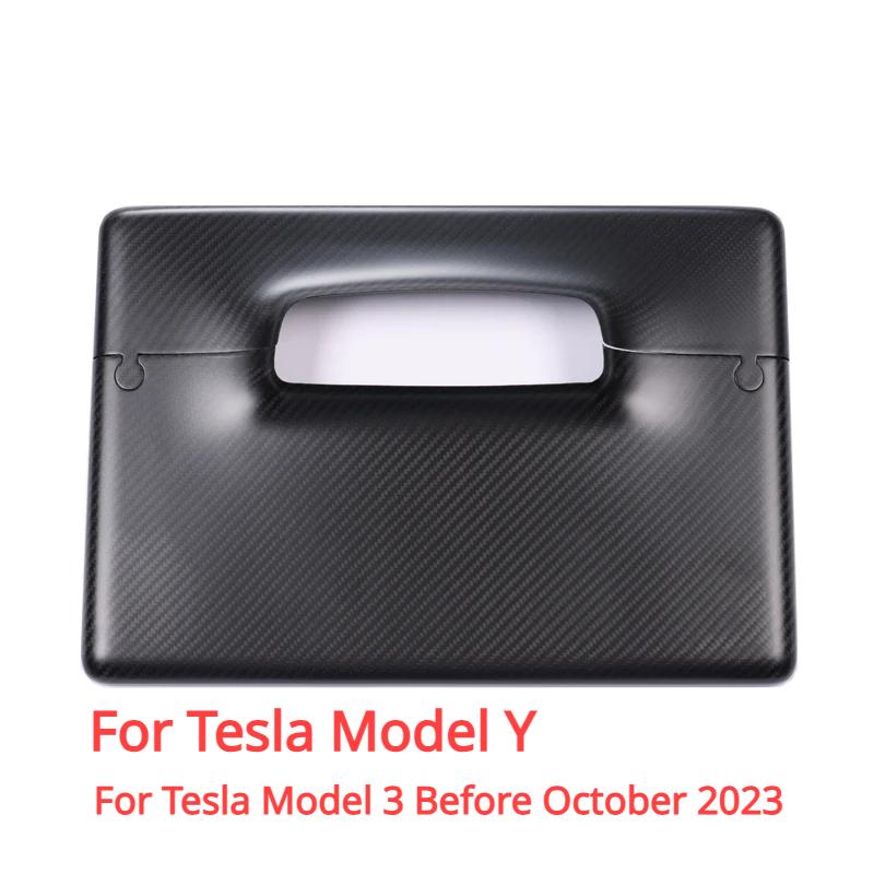 Для Tesla Model 3Y/3+ настоящее углеродное волокно дисплей центральный экран управления задняя крышка защитный корпус защитная рамка 2017-2024