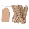 100Pcs Paper Tags Kraft Paper Clean Surface Durable Pre Punched Wide Application Price Tags with